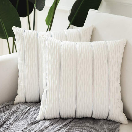 Simple Luxury Striped Velvet Pillow Cover - Clarke Enterprise